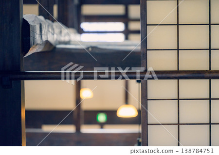 View from the second floor of an old Japanese house 138784751