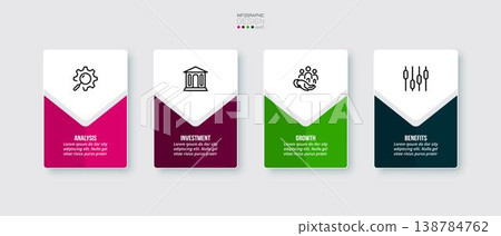 Template with step business infographic or option design. Template with step business infographic or option design. 138784762