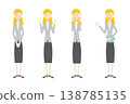 A set of poses for a female English teacher. 138785135