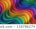 Waves of Color Dance Harmoniously in a Vibrant Abstract Design Generative AI 138786274