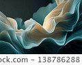 Captivating Wave Ornament Resembling the Soothing Flow of Wind Noise in Elegant Design Generative AI 138786288