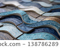 Stunning Tile Mosaic Creates a Tranquil Atmosphere in a Modern Bathroom Setting Generative AI 138786289