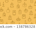 Colorful birthday candles on purple background vector seamless pattern  138786328