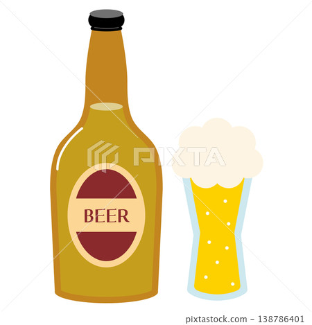 一套精釀啤酒瓶和酒杯 一套精釀啤酒瓶和酒杯 138786401