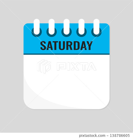Icon page calendar day week Saturday, empty space 138786605