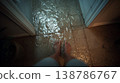 Water Leak Flooding Bathroom Floor, Home Damage and Plumbing Problem 138786767