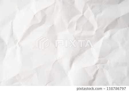 Grunge wrinkled white color paper textured background with copy space. Use for decoration or layer Grunge wrinkled white color paper textured background with copy space. Use for decoration or layer 138786797