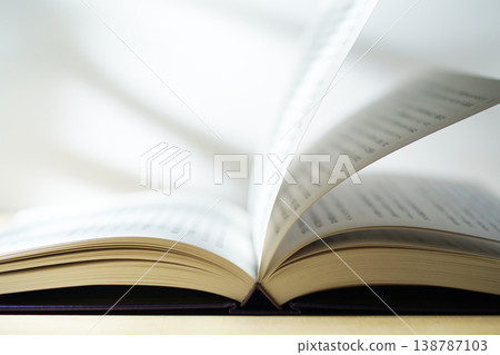 Opening a book (image) Opening a book (image) 138787103