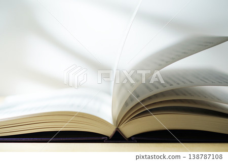 Opening a book (image) Opening a book (image) 138787108