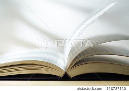 Opening a book (image) Opening a book (image) 138787130