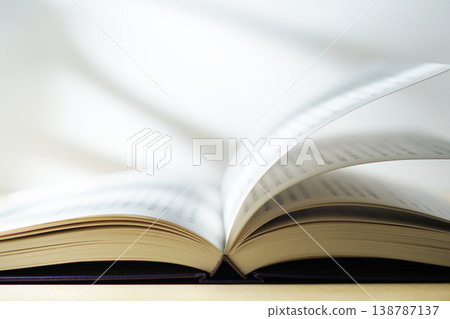 Opening a book (image) Opening a book (image) 138787137