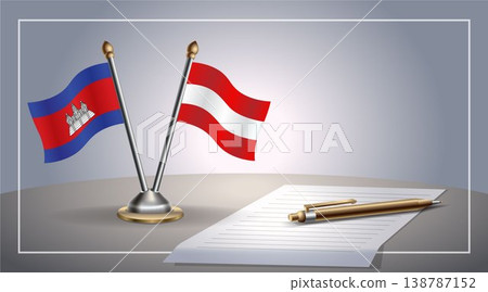 Small national flag of Colombia and Austria flag Relation, Template Vector Illustration Small national flag of Colombia and Austria flag Relation, Template Vector Illustration 138787152