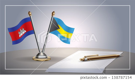 Small national flag of Colombia and Bahamas flag Relation, Template Vector Illustration Small national flag of Colombia and Bahamas flag Relation, Template Vector Illustration 138787154