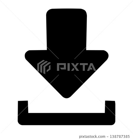 Download icon monochrome simple 138787385