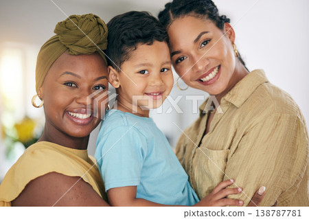 LGBT, child or happy portrait of family, non binary partner or transgender mom enjoy quality time together. Love bond, home or face of gay people, homosexual mothers or lesbian women hug adoption kid LGBT, child or happy portrait of family, non binary partner or transgender mom enjoy quality time together. Love bond, home or face of gay people, homosexual mothers or lesbian women hug adoption kid 138787781