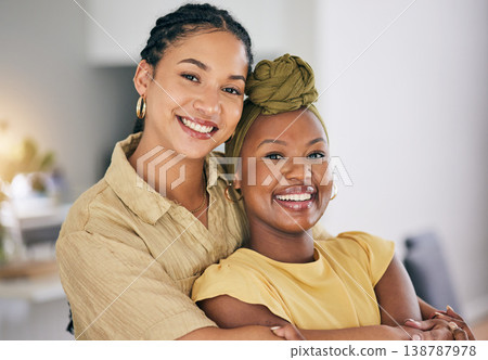 LGBTQ, portrait or happy couple hug, care or smile for home bonding, support or enjoy quality time together. Queer romance, hugging and face of gay people, non binary partner or lesbian women connect LGBTQ, portrait or happy couple hug, care or smile for home bonding, support or enjoy quality time together. Queer romance, hugging and face of gay people, non binary partner or lesbian women connect 138787978