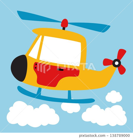 yellow helicopter on blue sky background yellow helicopter on blue sky background 138789000