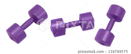 Purple neoprene dumbbells set Purple neoprene dumbbells set 138789575