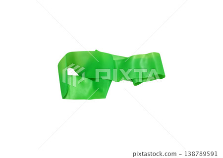 Green resistance band for home workout Green resistance band for home workout 138789591