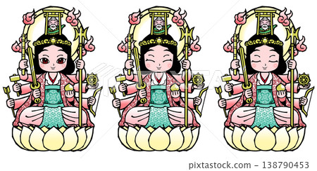 Set: Eight-Armed Benzaiten (with smaller halo) Set: Eight-Armed Benzaiten (with smaller halo) 138790453