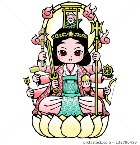 八臂弁財天（光環較小的版本） 138790459