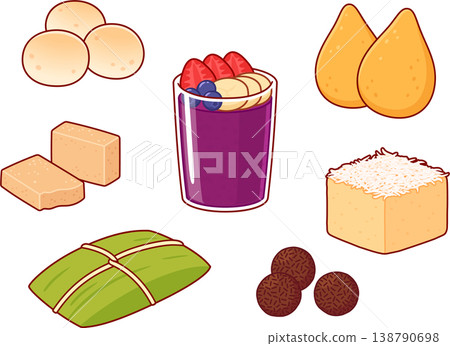 Traditional Brazilian snacks and street food 138790698
