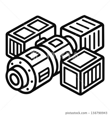 roll of cubes with metallic outline 138790943