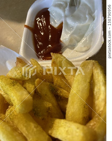 Crispy fries food with ketchup photo for restaurant Crispy fries food with ketchup photo for restaurant 138790956