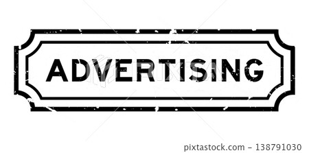 Grunge black advertising word rubber seal stamp on white background 138791030