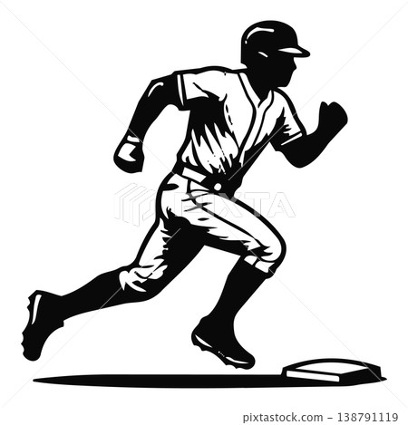 silhouette of a running man 138791119