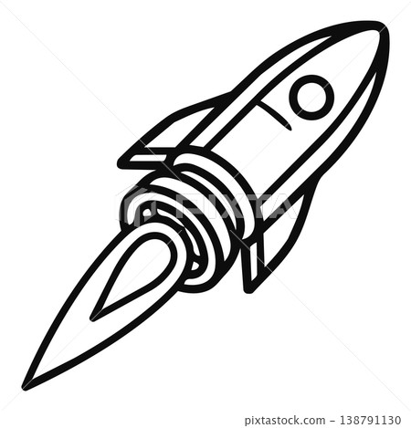 rocket icon in simple style 138791130