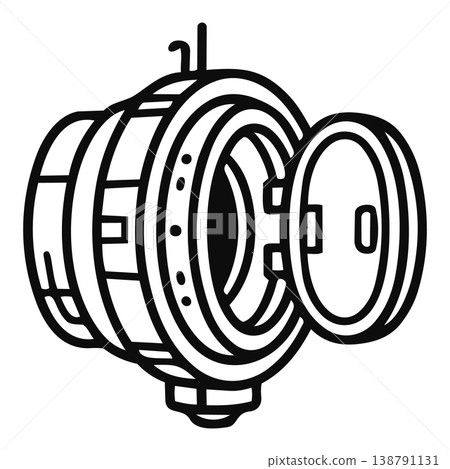 stylized icon of a colored barrel of oil 138791131