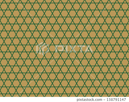 Counterfeit gold and a dark green hexagonal basket weave background Counterfeit gold and a dark green hexagonal basket weave background 138791147