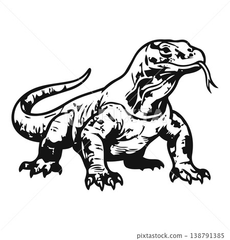 vector illustration of a dinosaur vector illustration of a dinosaur 138791385