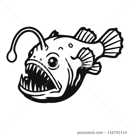 fish with black outline 138791514