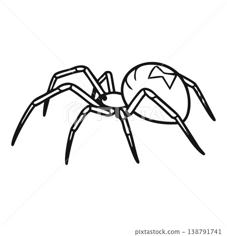 black silhouette of halloween spider black silhouette of halloween spider 138791741