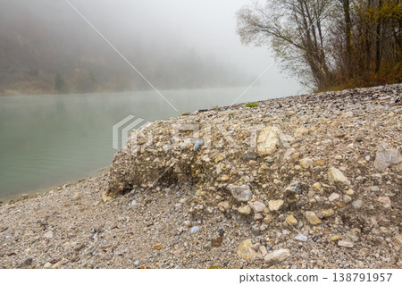 Waterfall at the river the Drau near Ferlach in Carinthia, Austria 138791957