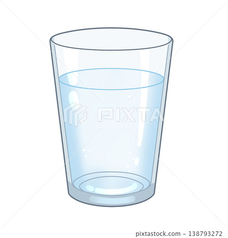Simple illustration of a glass of water. Simple illustration of a glass of water. 138793272