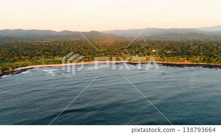 White beach costa rica aerial coastline view White beach costa rica aerial coastline view 138793664