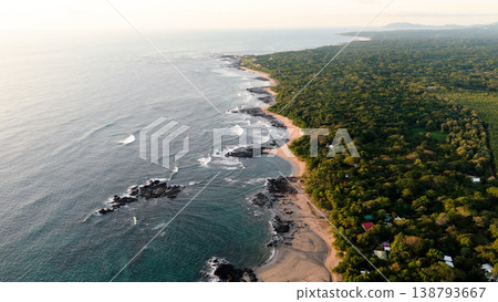 White beach costa rica aerial coastline view 138793667