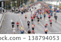 Fuzzy perspective of crowded marathon route 138794053