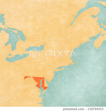 Map of Northeastern United States - Maryland Map of Northeastern United States - Maryland 138794453