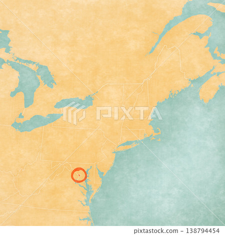 Map of Northeastern United States - Washington D.C. 138794454