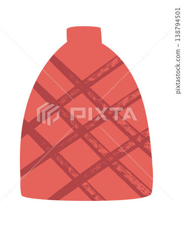 Vase With Crosshatch Texture Cartoon Vase With Crosshatch Texture Cartoon 138794501