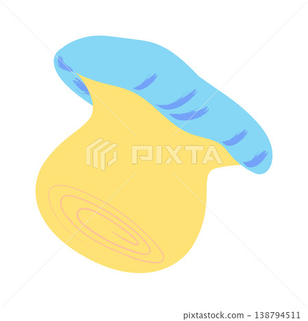 Mushroom Cap Slice Cartoon Style Mushroom Cap Slice Cartoon Style 138794511