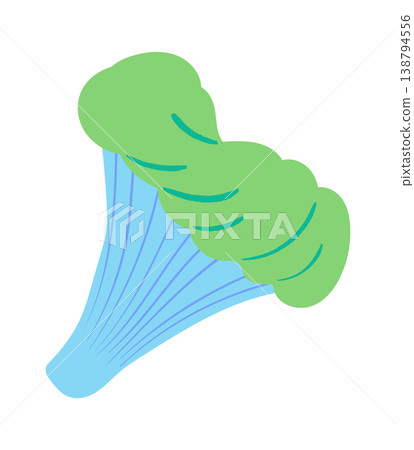 Broccoli Head With Stem Cartoon 138794556