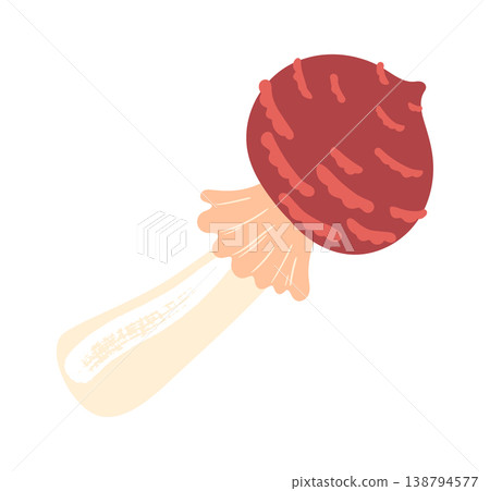 Mushroom With Textured Cap Cartoon Mushroom With Textured Cap Cartoon 138794577