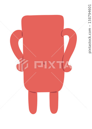 Vase Character Standing Cartoon Vase Character Standing Cartoon 138794601