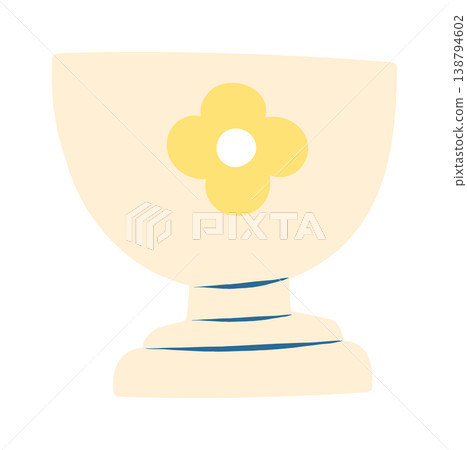 Vase With Floral Motif Line Art Vase With Floral Motif Line Art 138794602