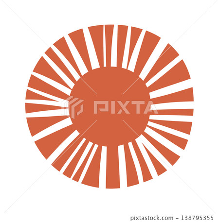 Sunburst Radiating Rays Abstract Emblem Sunburst Radiating Rays Abstract Emblem 138795355